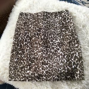 ~LOFT~ LEOPARD PRINT SKIRT